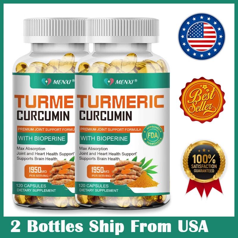 Turmeric Curcumin with BioPerine Black Pepper Extract High Potency 240Pills