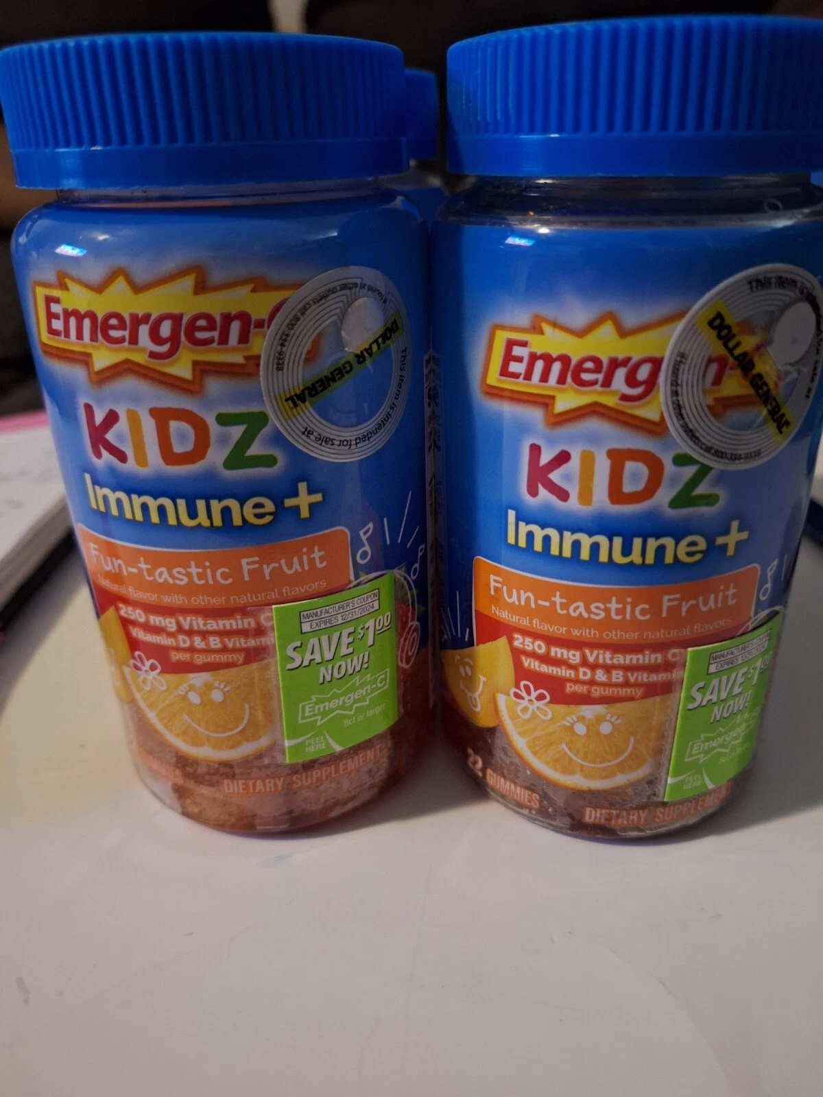 4pk Emergen-C Kidz Immune+ Fruit Gummies 22Ct Each - Exp 12/2024 - NEW/SEALED