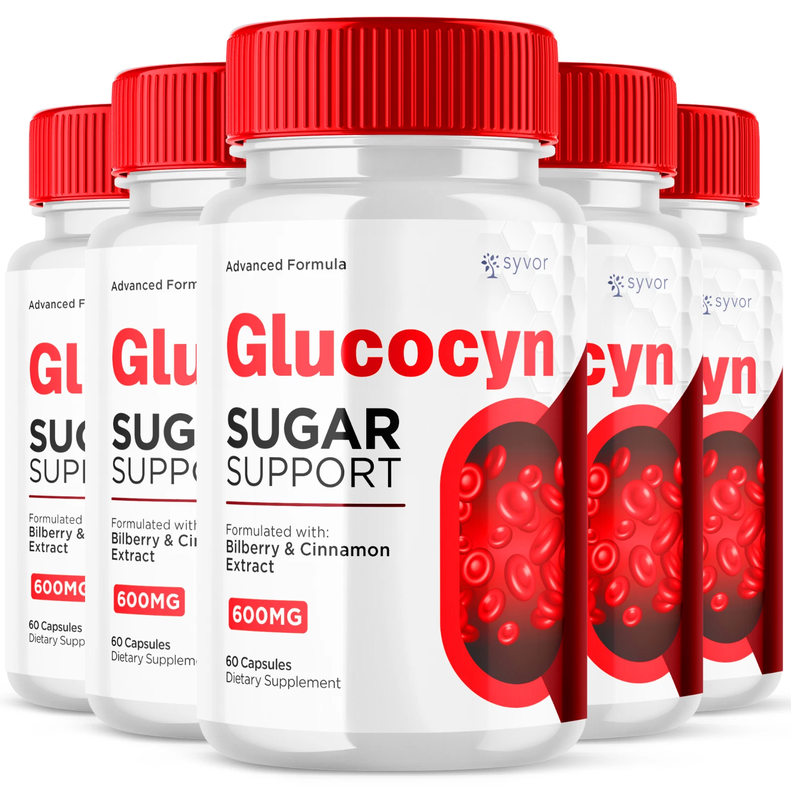 Glucocyn Advanced Formula Sugar Support Natural Glycogen Supplement 300 Capsules