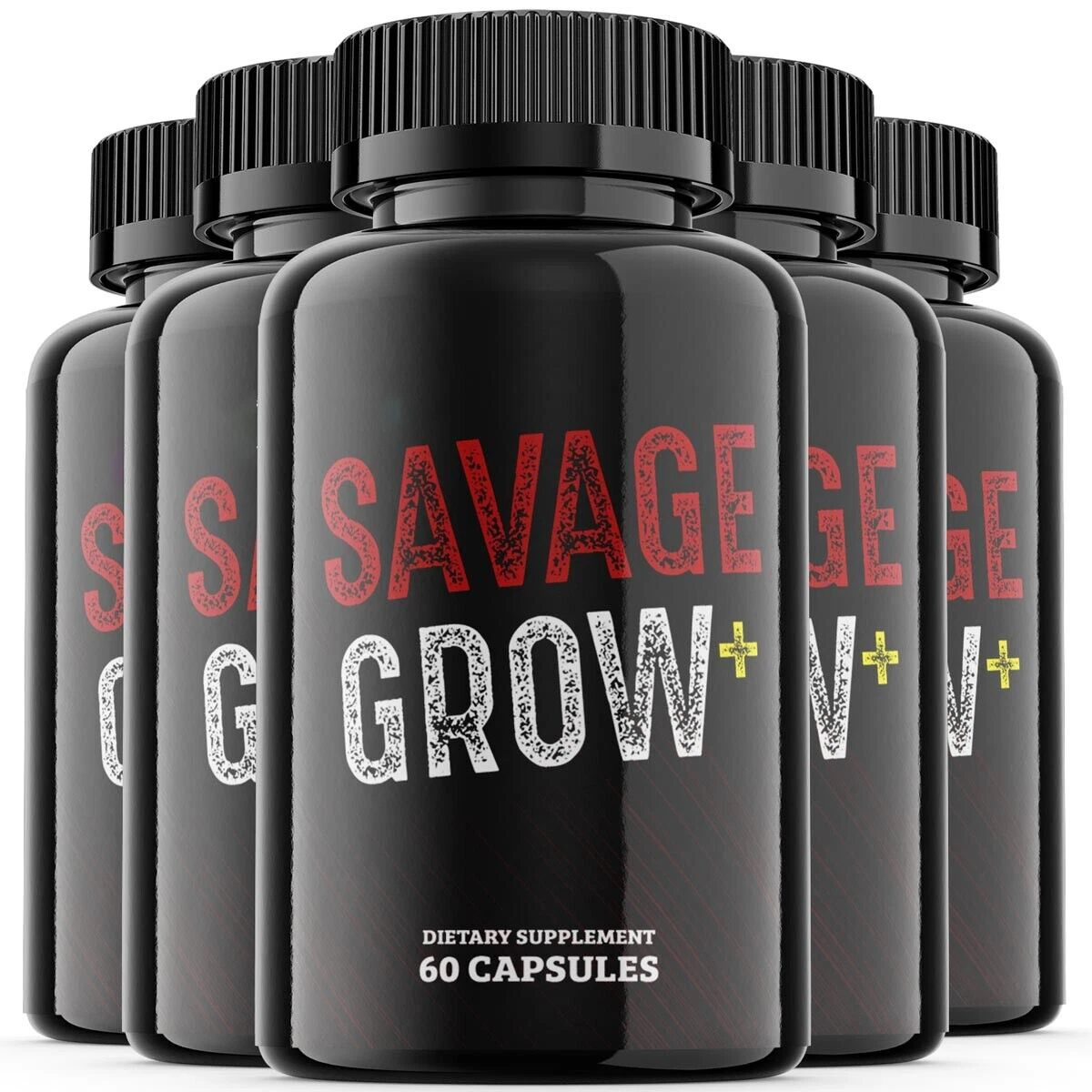 Savage Grow - Male Virility - 5 Bottles - 300 Capsules