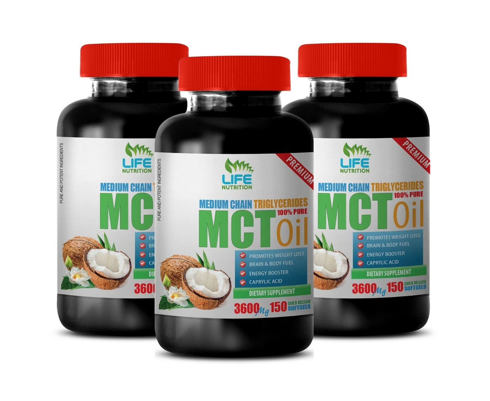 digestion prebiotic - MCT OIL 3600MG - weight loss energy pills 3B