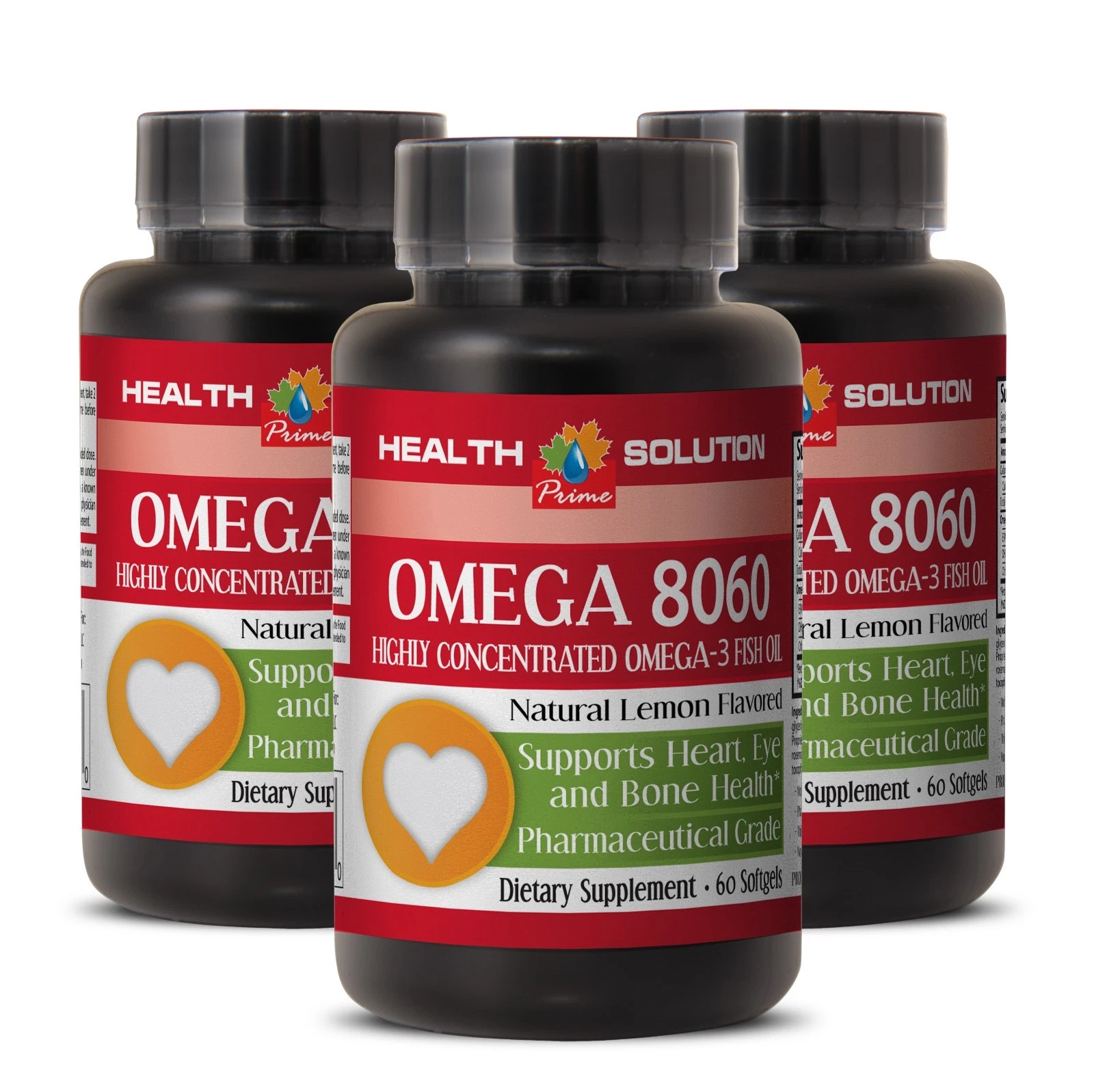 anti inflammatory eating - OMEGA 8060 - omega 3 plus - 3 Bottles (180 Softgels)