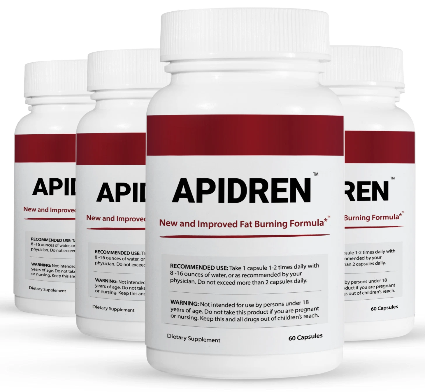 4 Pack Apidren, fórmula para ayudarte a quemar grasa-60 Capsulas-4