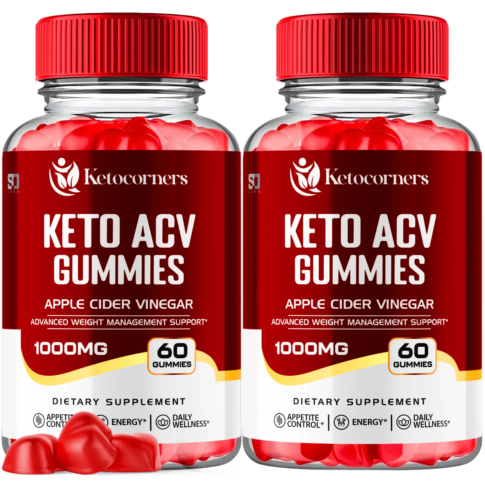 Ketocorners Keto ACV Gummies - Boost Energy and Weight Management (2 Pack)
