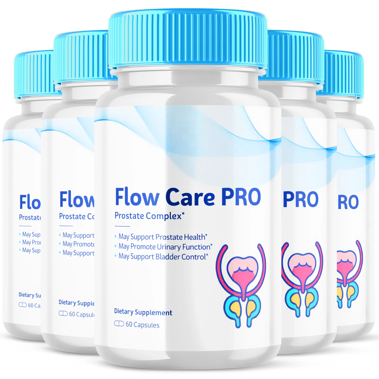 Flow Care Pro Advanced Prostate Complex Supplement Bladder Support 300 Capsules