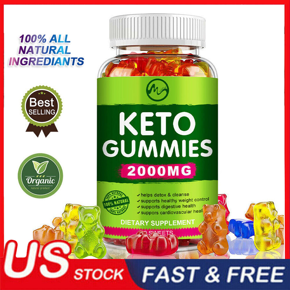 2000mg Keto Gummies For Fat Burner Weight Loss ACV Gummy Appetite Suppressant US