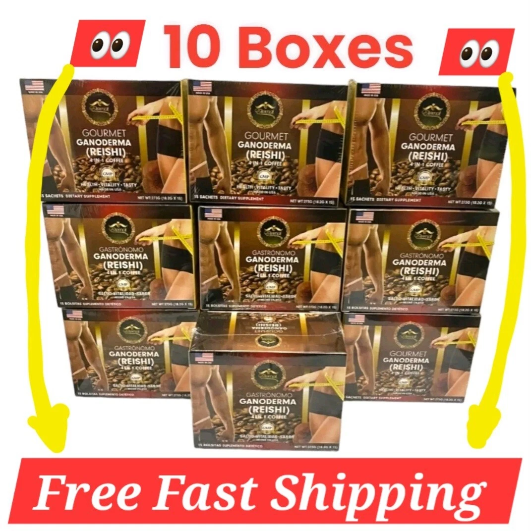 (USA SELLER) Coffee With Ganoderma Eternal Loose Weight Easy. 10 Boxes Bundle.