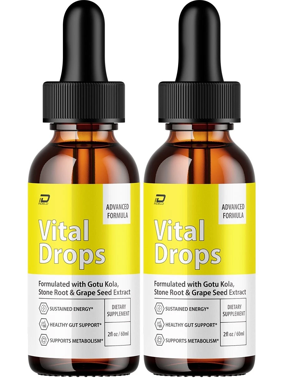 (2 Pack) Vital Drops Healthy Formula - VitalDrops All Natural Healthy Levels