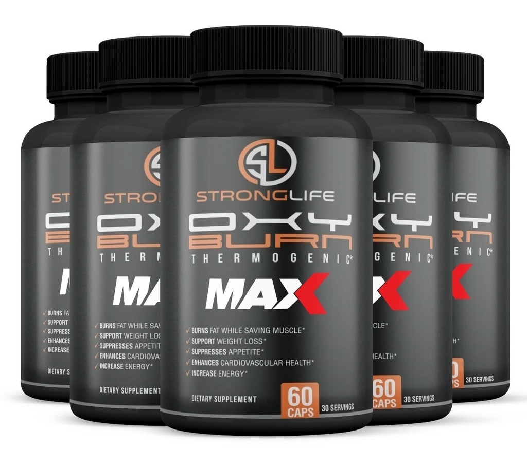 Oxy Burn MAX Thermogenic Weight Loss Pills, Appetite Suppressant ( 5 Pack )