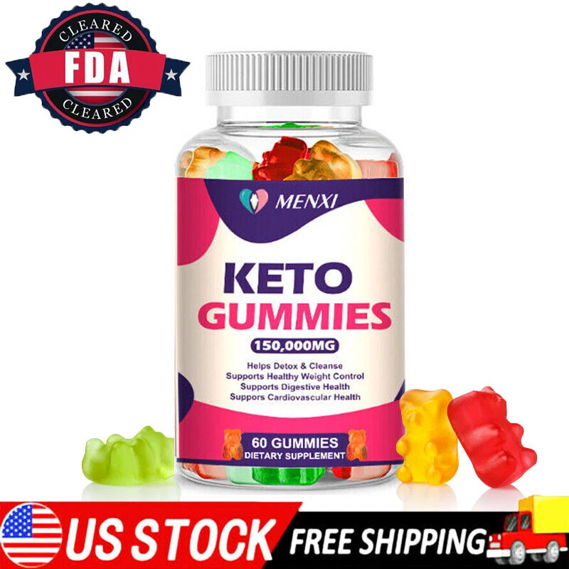 KETO SLIMMING GUMMIES 150,000MG APPLE CIDER VINEGAR ACV WEIGHT LOSS 60 GUMMY USA