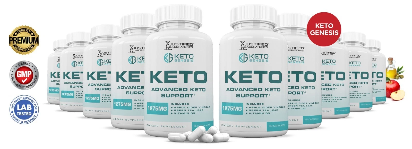 Keto Genesis ACV Pills 1275 MG Stronger Than Gummies Keto Support 10 Bottle