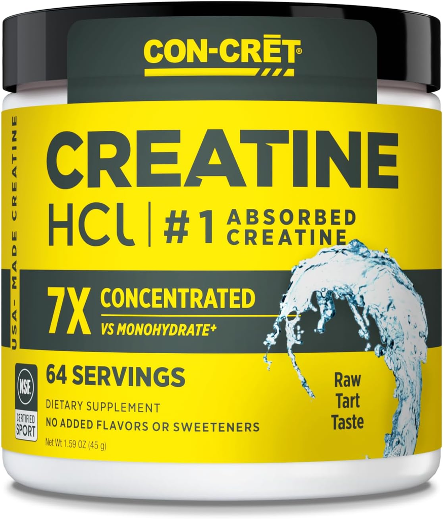 Creatine Hcl Powder | Muscle, Cognitive, Cellular Energy Support | No Bloating o