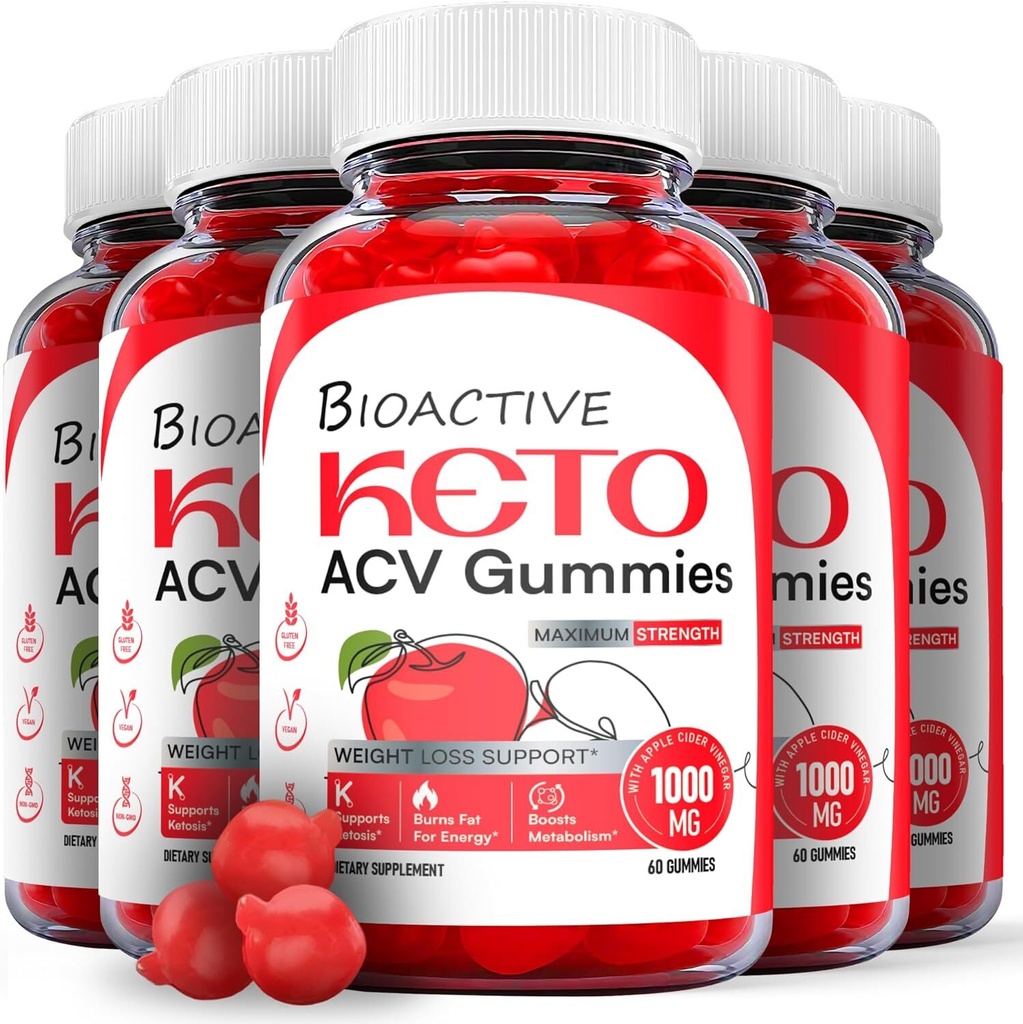 (5 Pack) Bioactive Keto Gummies, Bio Active Keto ACV Gummies (300 Gummies)