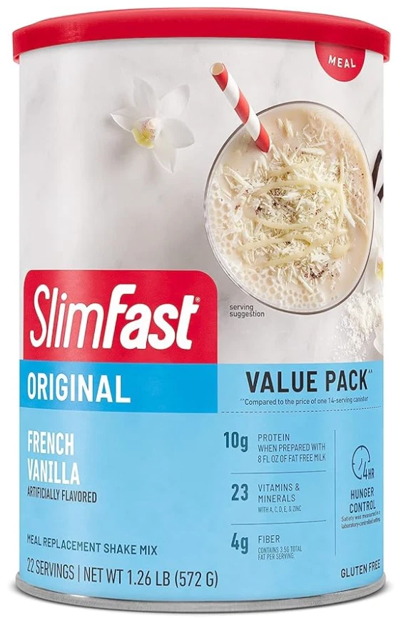 SlimFast Original French Vanilla Shake Mix (1.26 lb)-22 servings-buy 4 7% off
