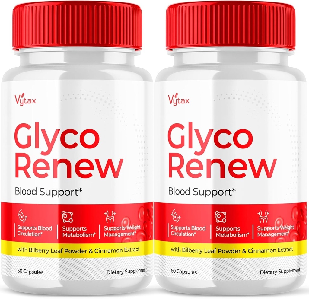 (2 Pack) Glyco Renew Capsules | Advanced Blood Support Supplement (120 Capsules)