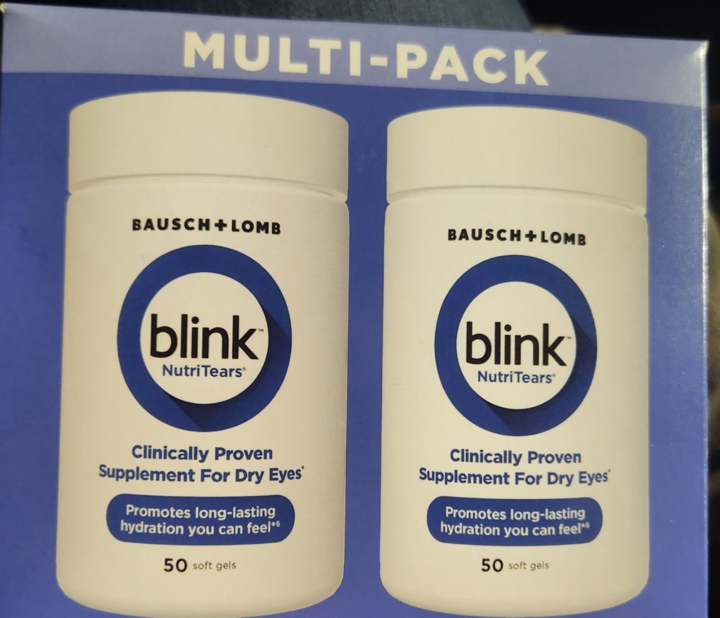 Bausch + Lomb Blink NutriTears Clinical Dry Eye, 2-Pack, 100 Count Total