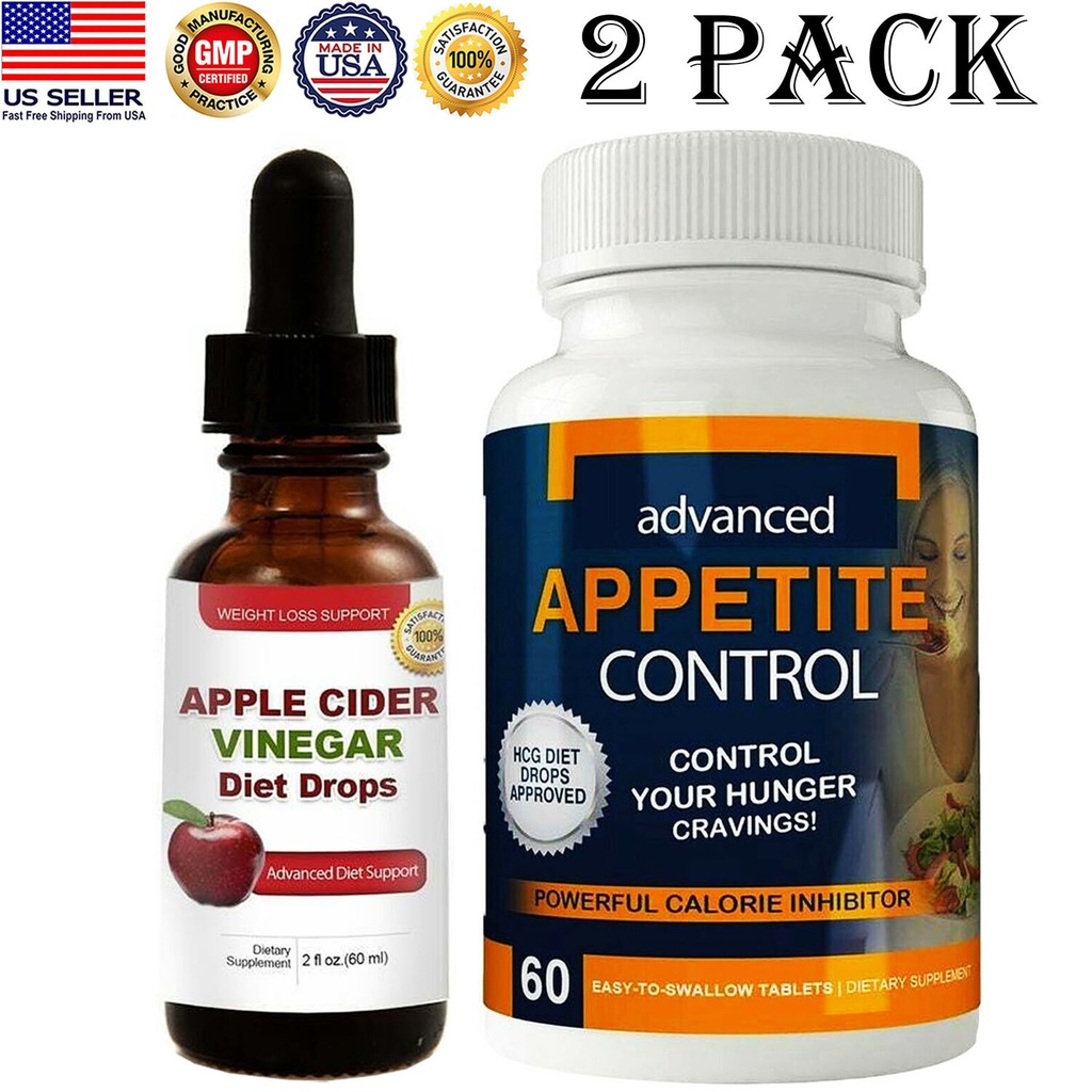 Appetite Control Fat Burn Apple Cider Diet Drops Weight Loss Caps Free Shipping