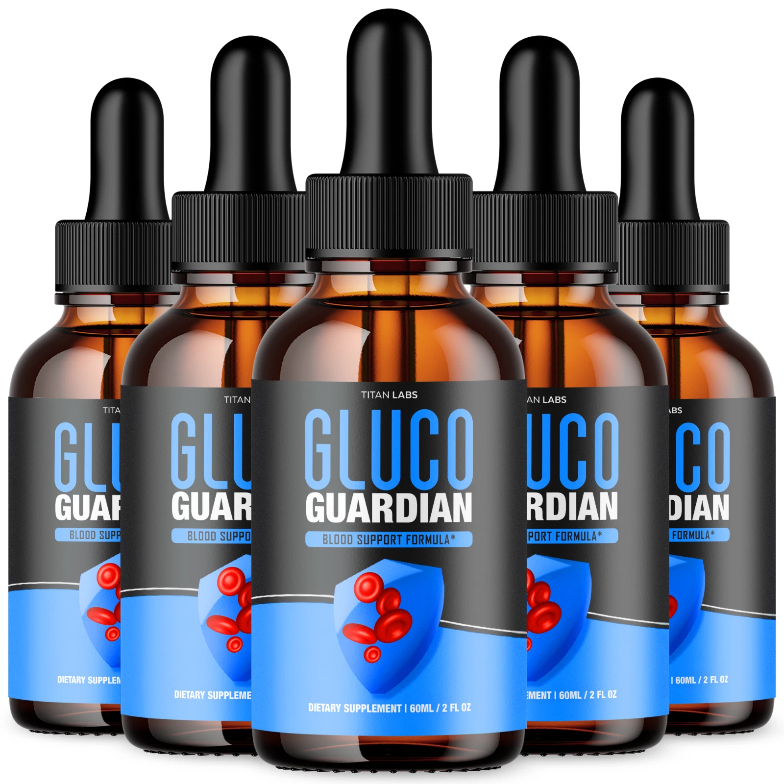 Gluco Guardian Drops - Support for Blood, Vitality, and Balance (5 Pack)