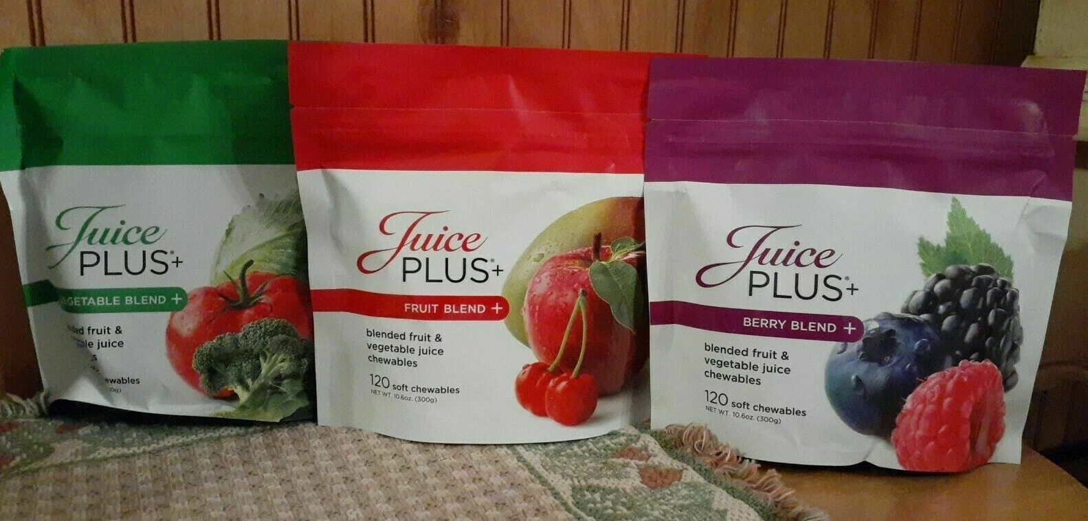 Juice Plus Trio Chewable Gummies Vegetable, Fruit, & Berry Blends New Sealed