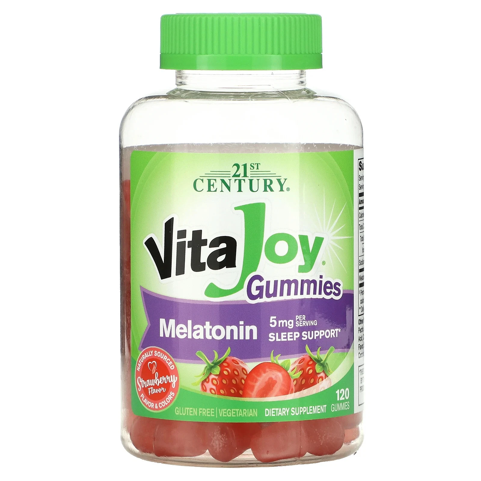 21st Century VitaJoy Melatonin Gummies 120 Gummies Gluten-Free, Vegetarian