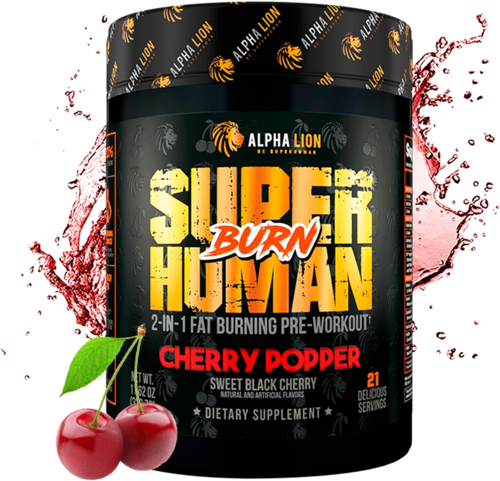 ALPHA LION Superhuman Burn – 2 in 1 Metabolism Booster Pre Workout and Thermogen