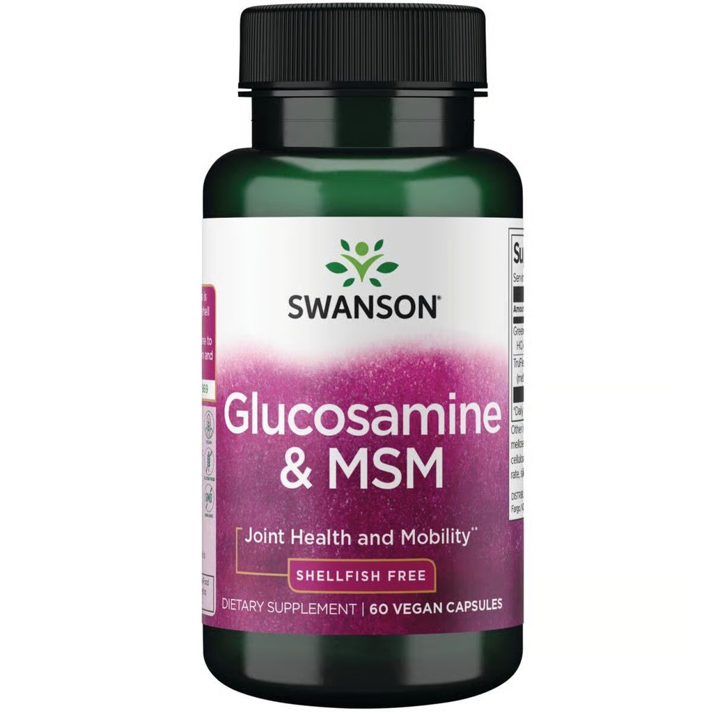 Swanson Vegetarian Glucosamine and Msm 60 Veggie Capsules