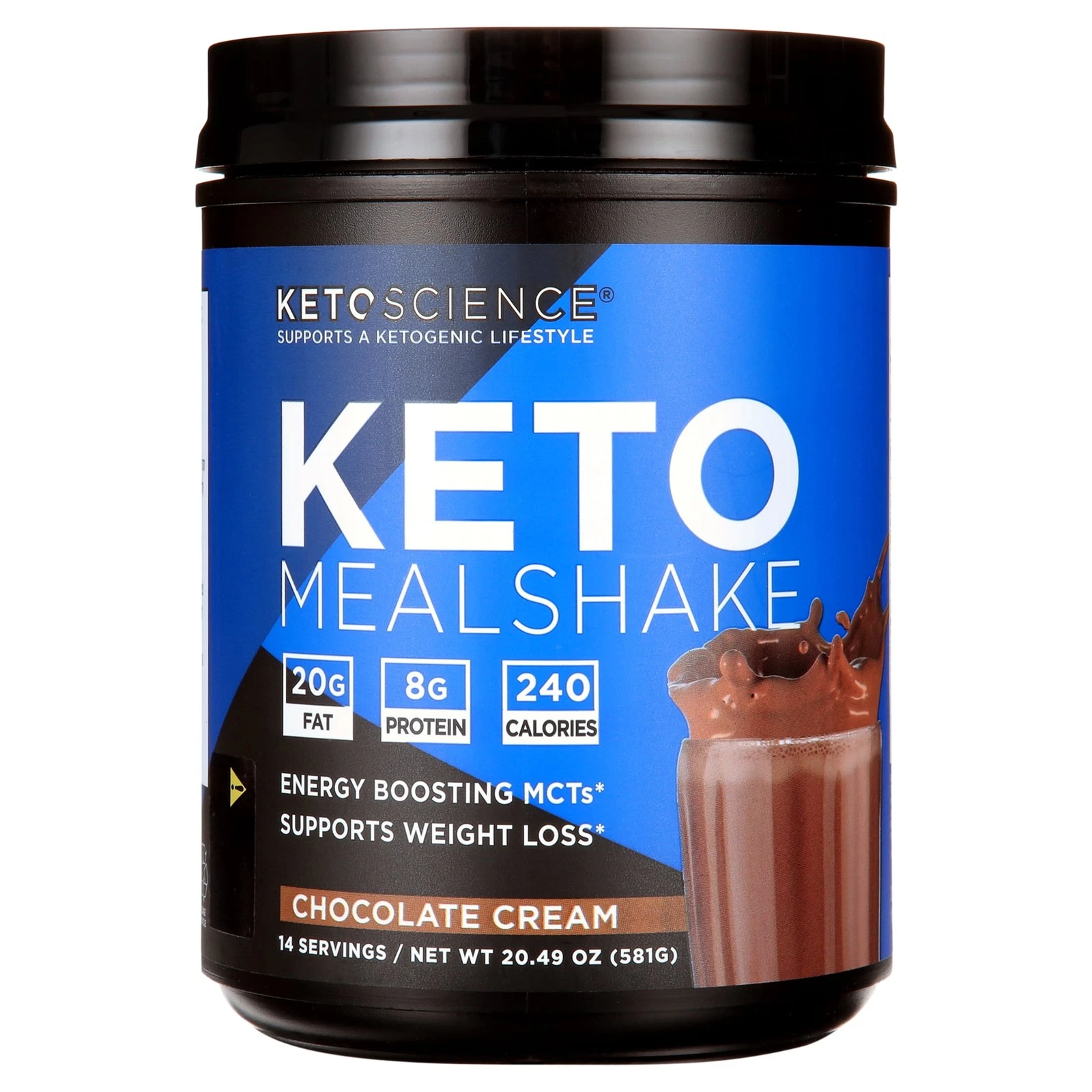 Keto Science Ketogenic Meal Shake Chocolate Dietary Supplement, Meal