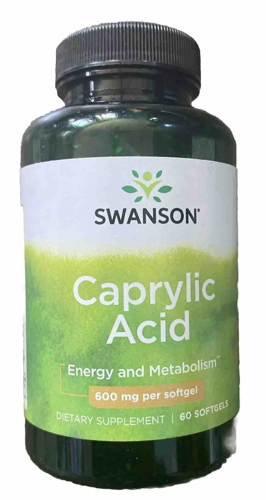 Swanson Caprylic Acid 600 mg 60 Softgels