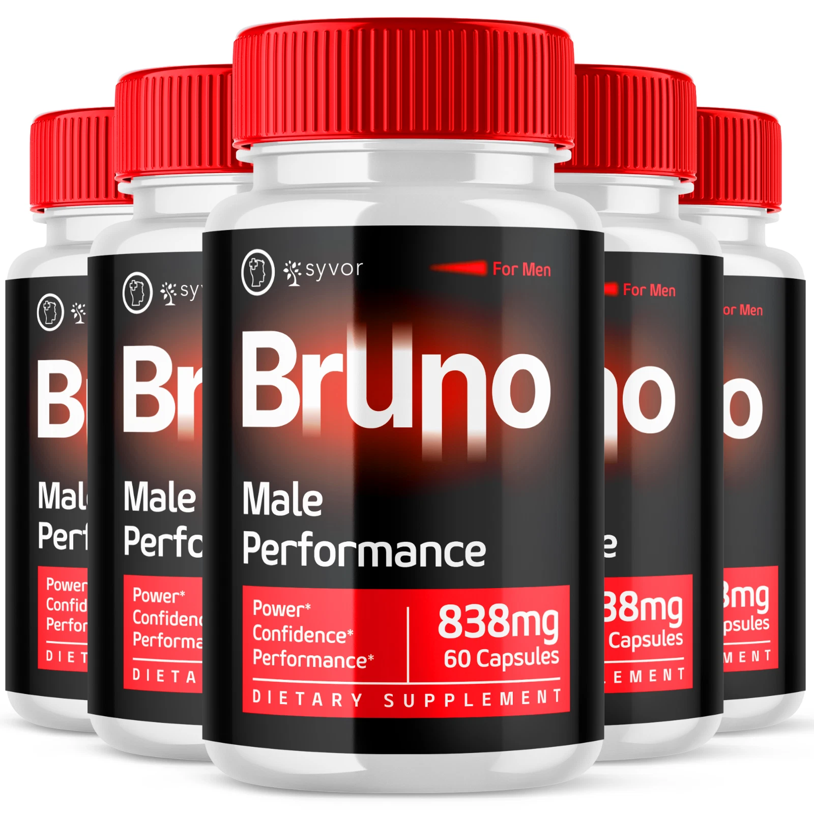 Bruno Pill for Men Advanced Male Support Natural Formula Supplement 300 Capsules