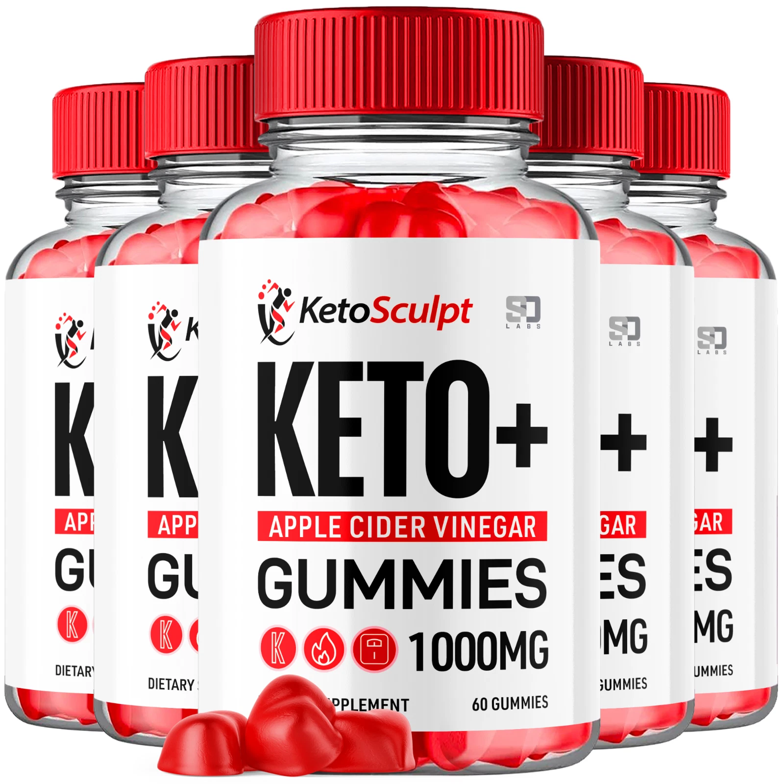 (5 Pack) Keto Sculpt Gummies - Keto ACV Gummys For Balanced Lifestyle - 300 Gums