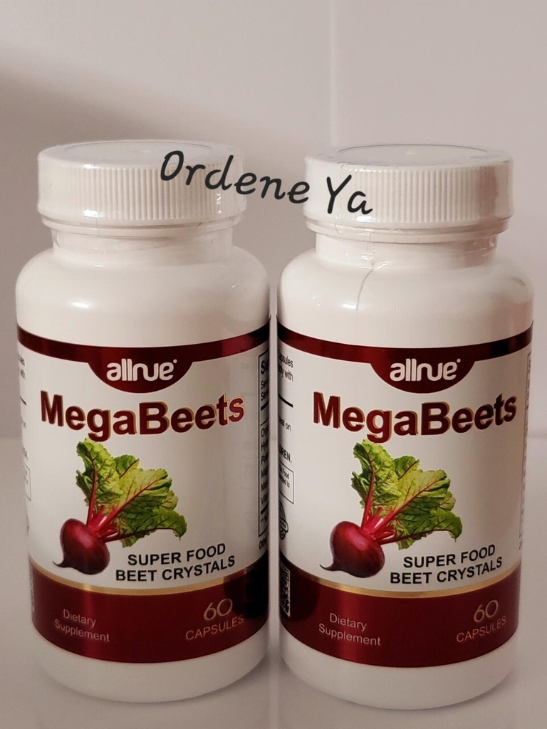 2 Mega Beets Super Food Capsulas Energy Beetroot Bones Antioxidant Remolacha