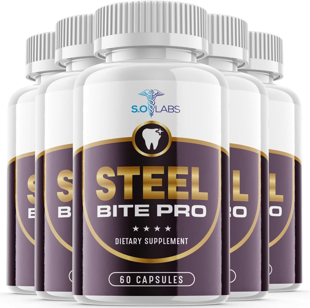 5-Steel Bite Pro Dental Dietary Supplement Pills for Teeth and Gums Repair