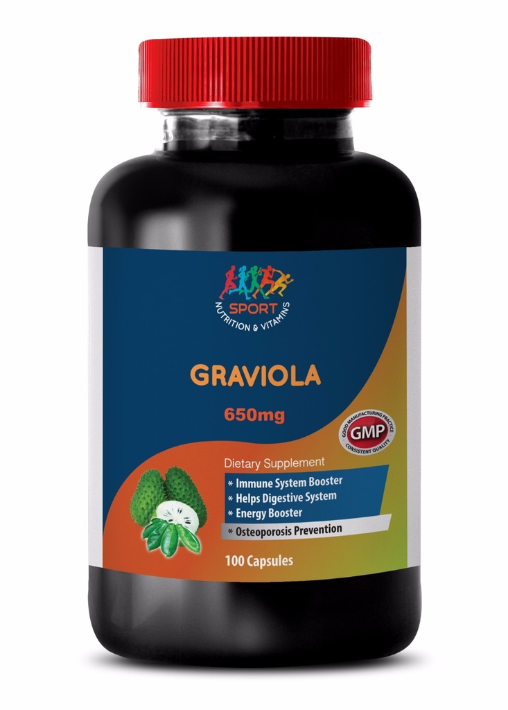 General Wellness Capsules - Graviola 650mg - Soursop Guanabana Powder 1B