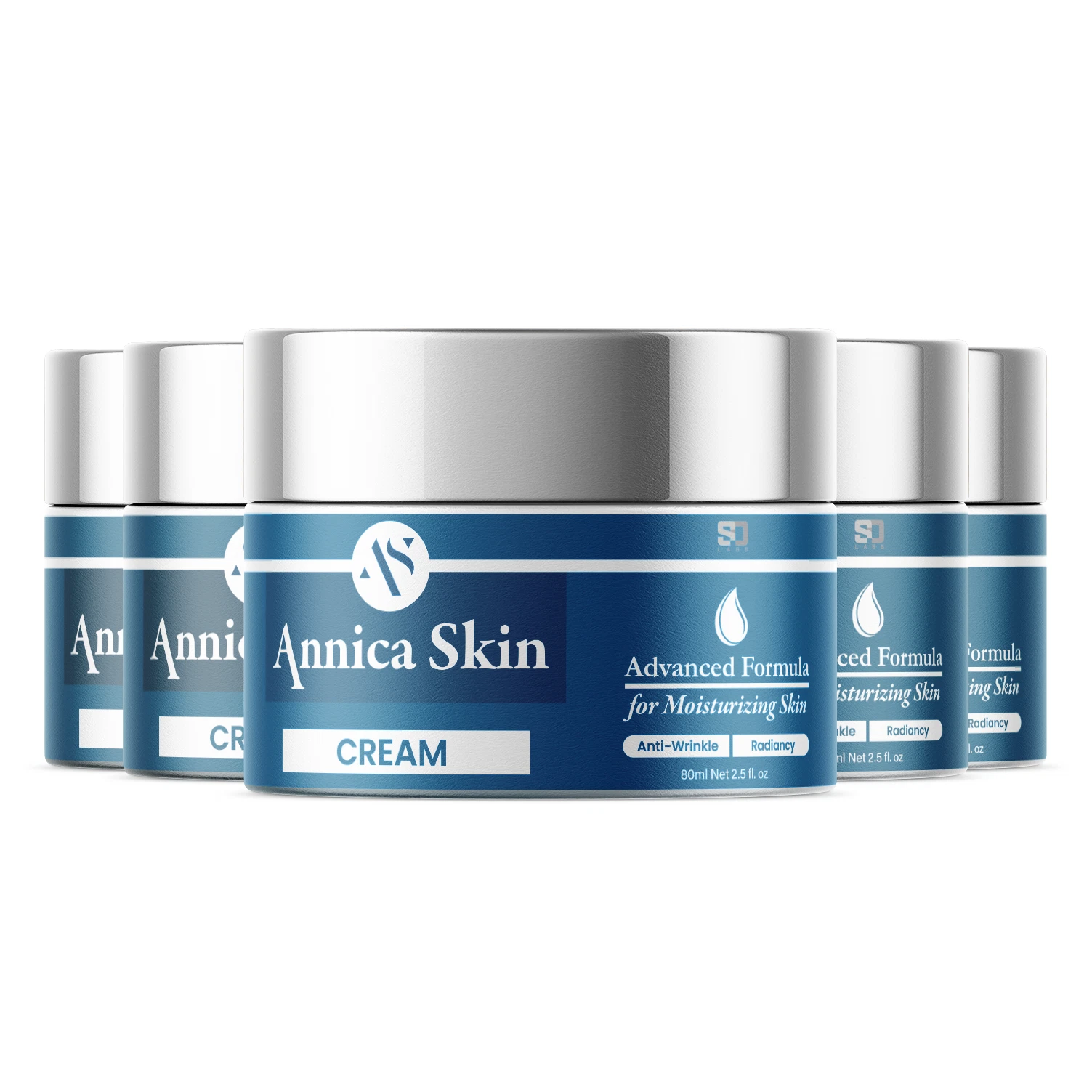 (5 Pack) Annica Ageless Moisturizer Cream, Wrinkle Remover For All Skin Types