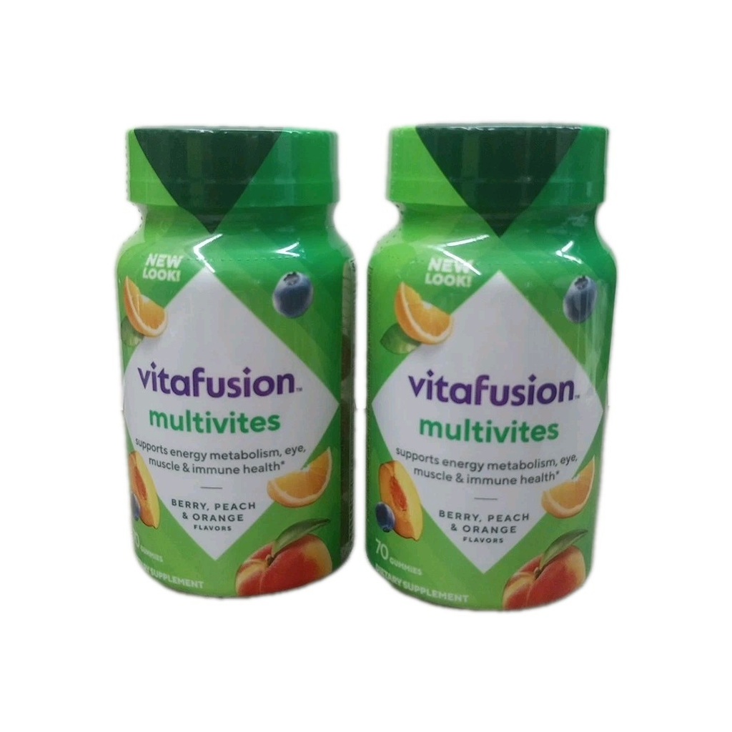 Lot (2) Vitafusion MultiVites Adult Multivitamin Gummies-70ct. Each-Exp. 09/2026