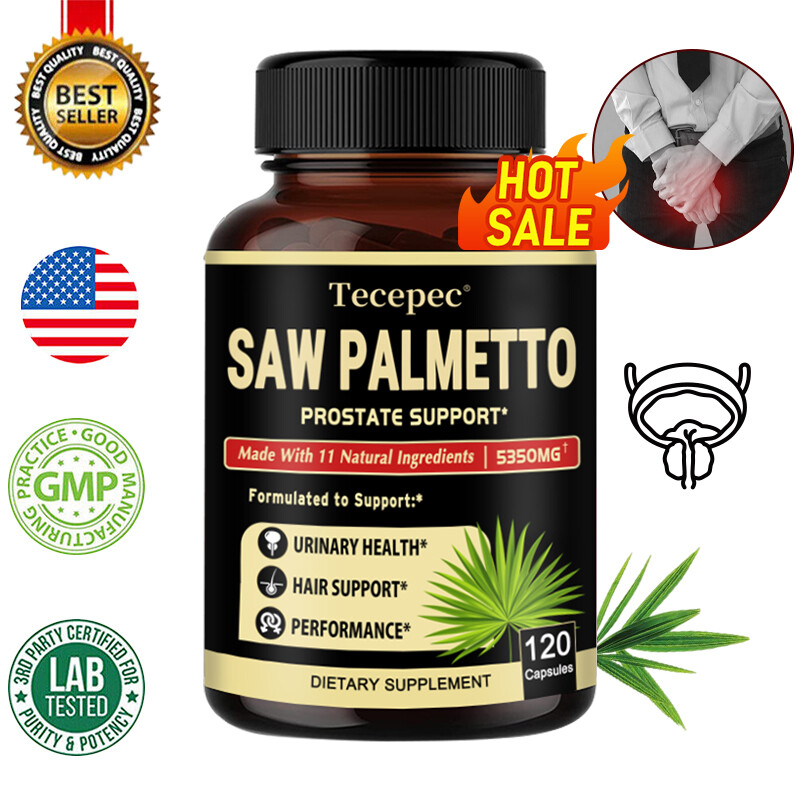 Saw Palmetto 5350mg Prostate Supplement Urinary Support Capsules