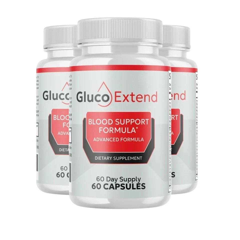 3-Pack Gluco Extend Blood Support, GlucoExtend Glyco Support - 180 Capsules