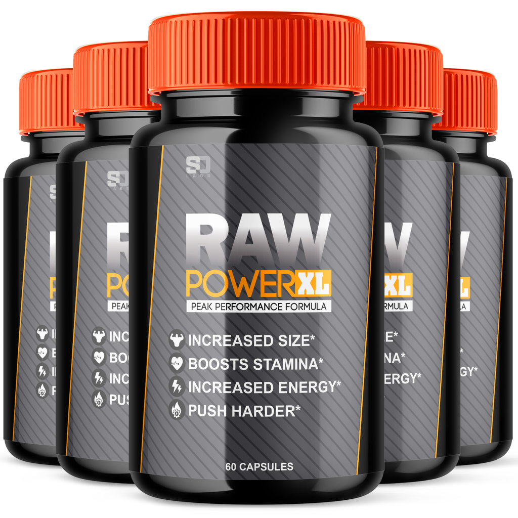 (5 Pack) Raw Power XL Pills, Maximize Energy, Vitality & Stamina 300 Capsules