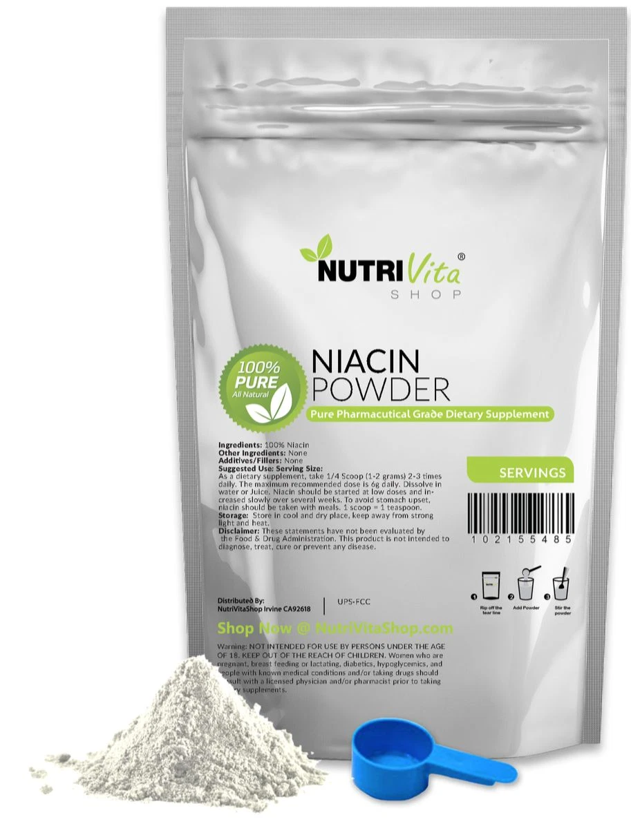 1.1lb (500g) NEW 100% PURE NIACIN NICOTINIC ACID