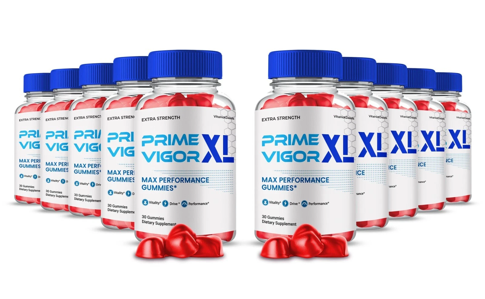 Prime Vigor XL Max Performance Supplement, All Natural Ingredients (10 Pack)
