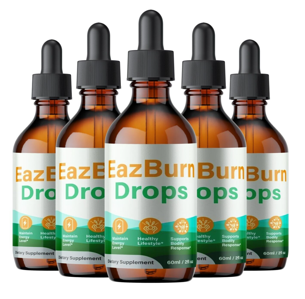 (5 Pack) EazBurn Liquid Drops, EazBurn Weight Loss for Fat Burning & Energy