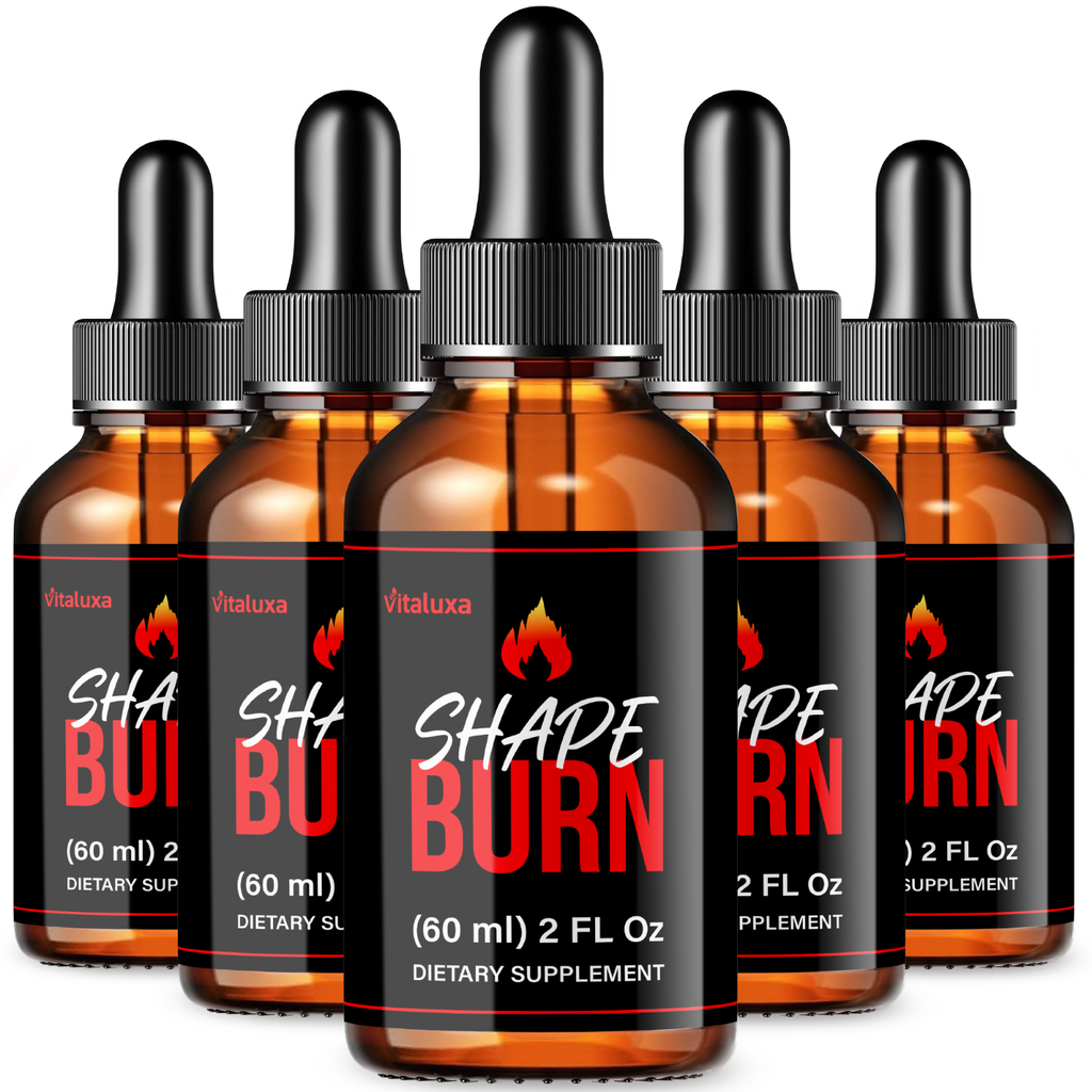 (5 Pack) Shape Burn Drops for Weight Loss, ShapeBurn Fat-Burning Formula (10 oz)