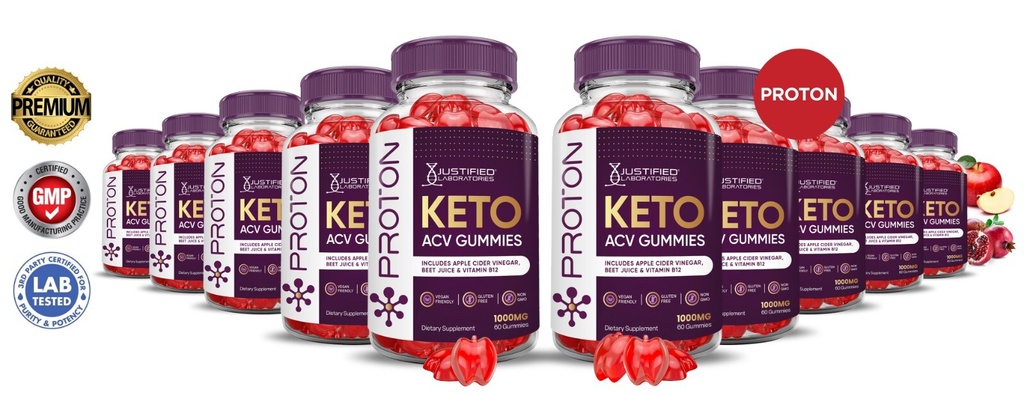 Proton Keto ACV Gummies 1000MG Apple Cider Vinegar 600 Gummys