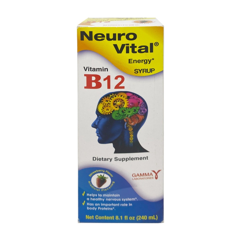 NEURO VITAL VITAMIN ENERGY SYRUP VITAMIN B12 8 oz