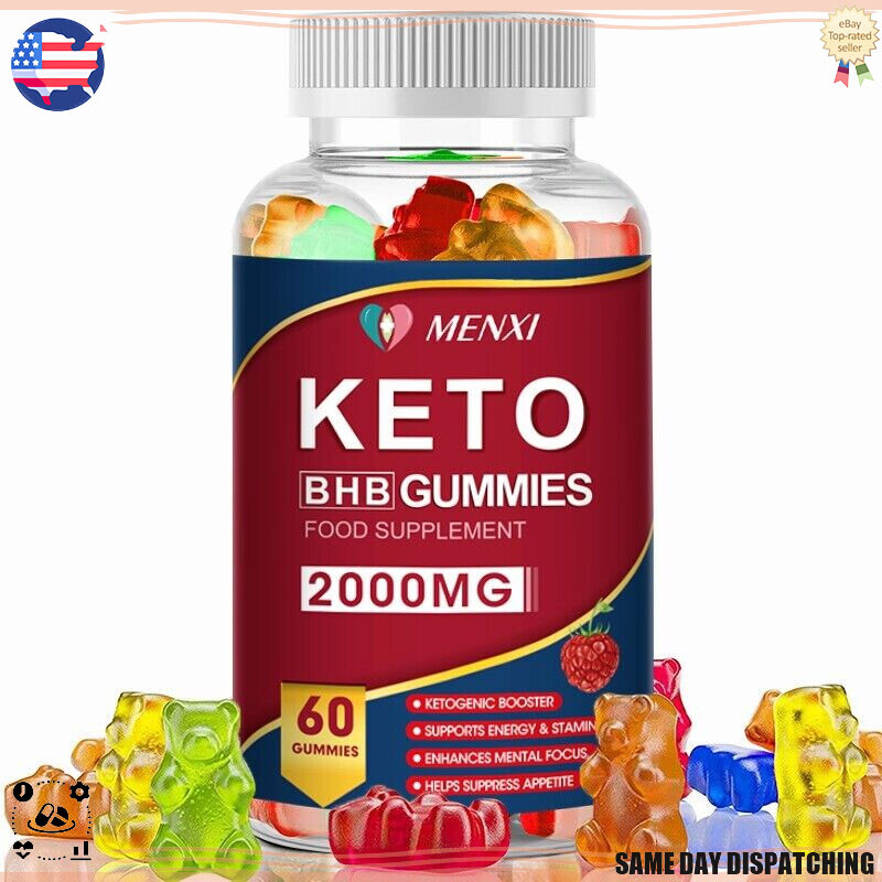 Keto Gummies - BHB Salts & Metabolic Energy Boost Appetite Ctrl Bld 2000mg 60pc