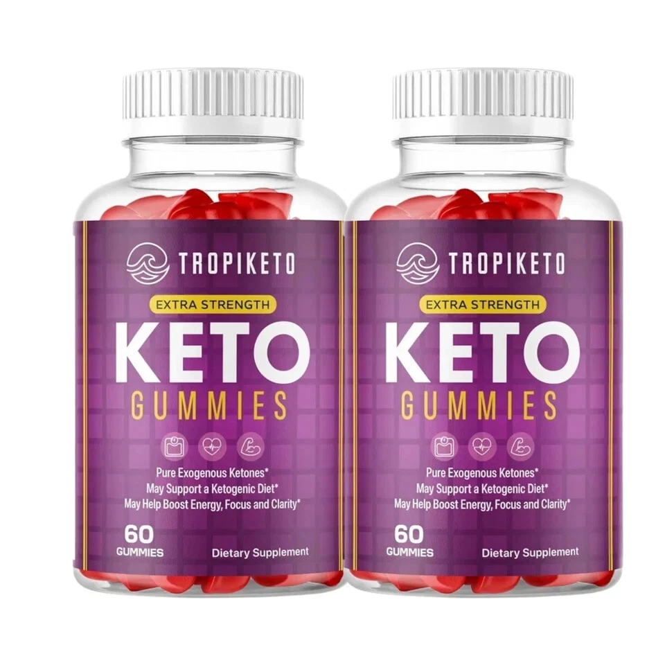 2-Pack TropiKeto Keto ACV gummies, TropiKeto Gummies Weight Loss (120 Gummies)