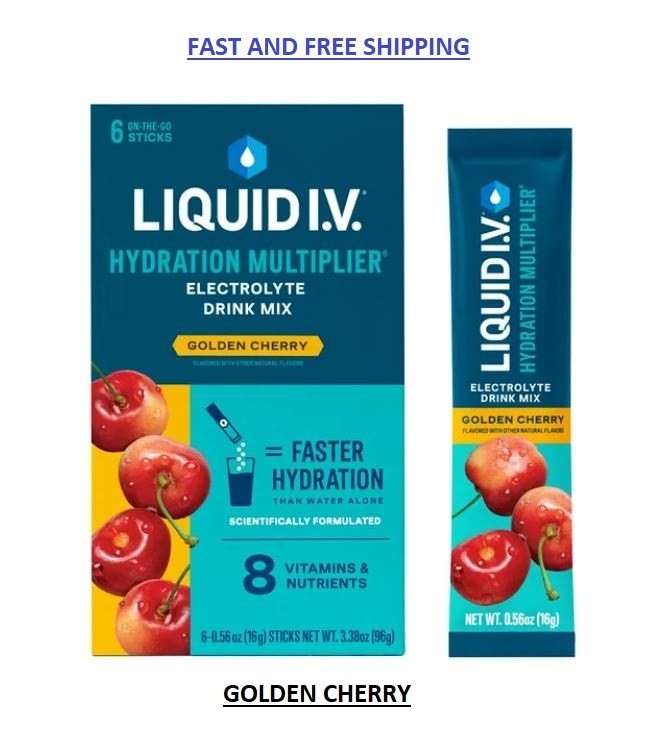 Liquid I.V.® Golden Cherry Hydration Multiplier® Powdered Electrolyte Drink Mix,