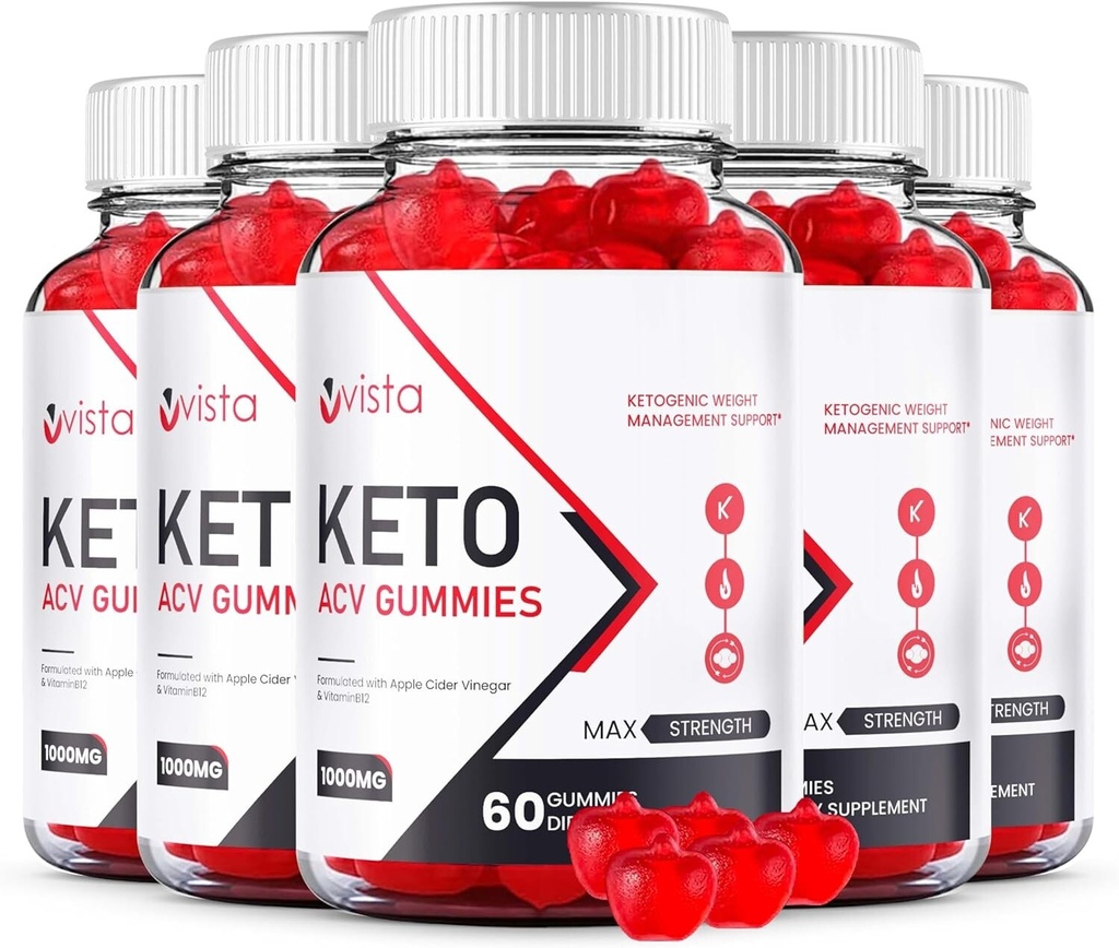 (5 Pack) Vista Keto ACV Weight Loss Gummies for Reducing Fat and Boosting Energy