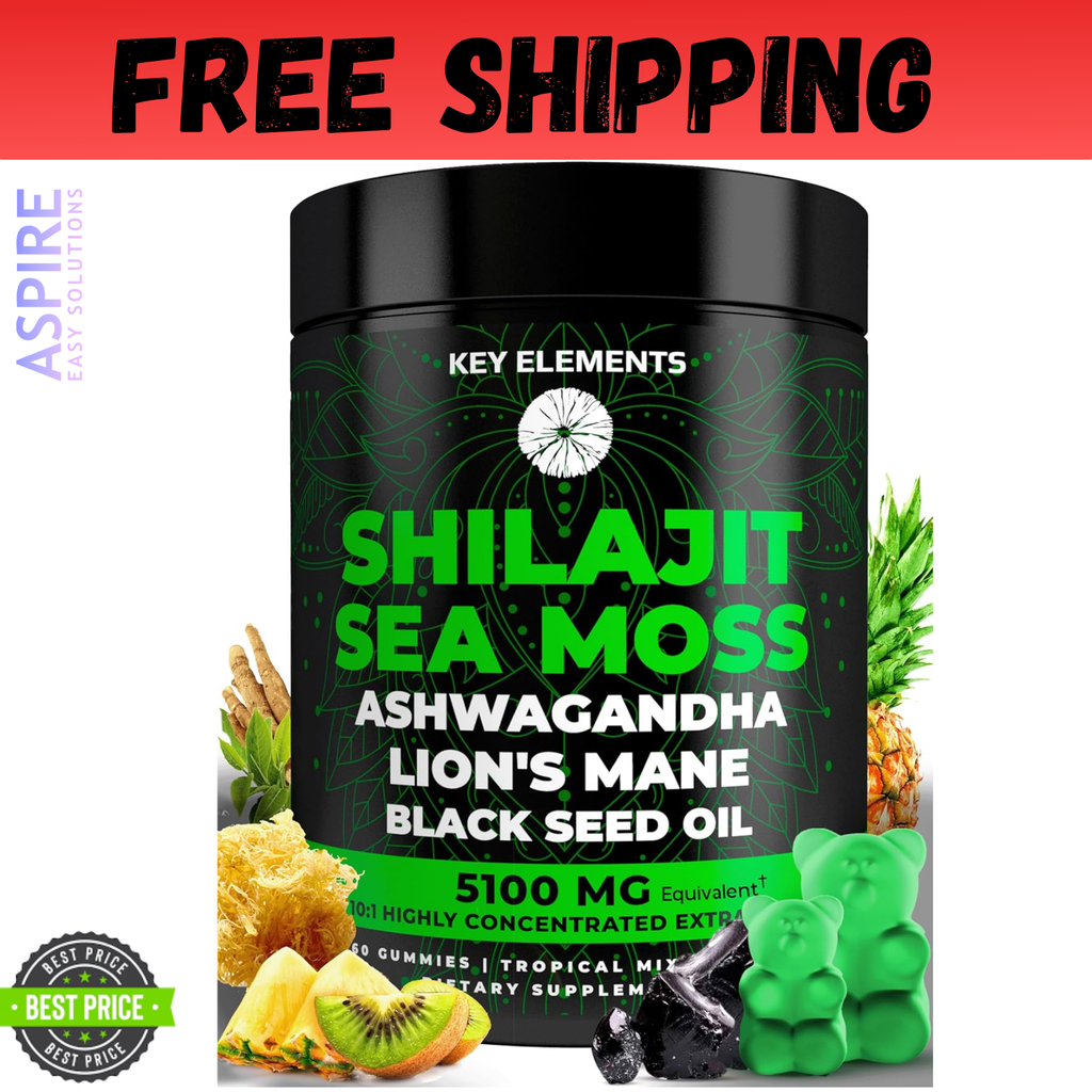 Organic Shilajit Gummies with Sea Moss Gummies - Shilajit Supplement for Immune