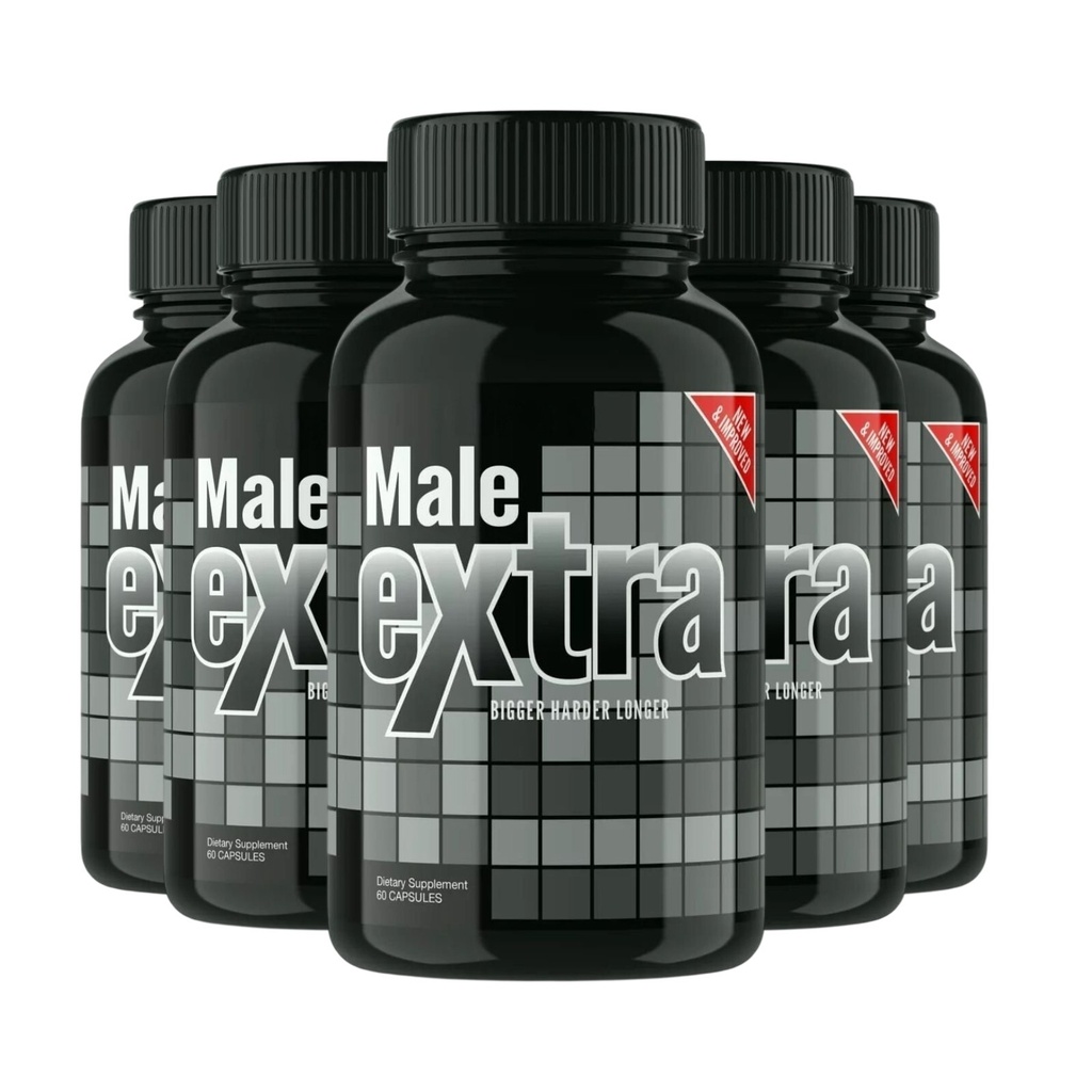 5-Pack Male Extra Performance Supplement, MaleExtra for Men - 300 Capsules